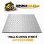 Tabla aluminiu striata 2mm 1250x2500mm