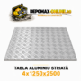 Tabla aluminiu striata 4mm 1250x2500mm