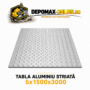 Tabla aluminiu striata 5mm 1500x3000mm